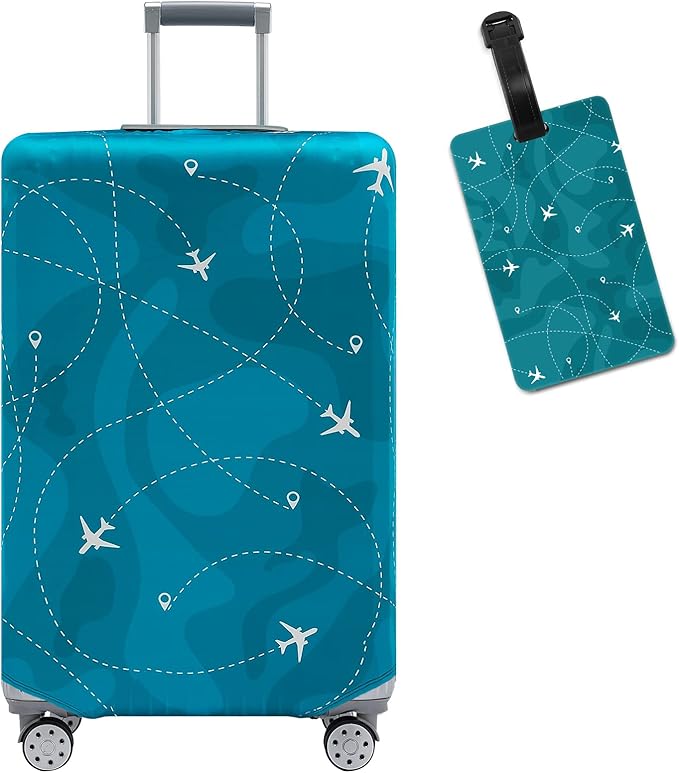 Travelkin Luggage Covers With Tag For Suitcases Tsa Approved,Suitcase Covers Protector Fit 18-32 Inch Luggage L(26-28inch suitcase)