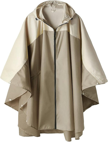 SaphiRose Unisex Rain Poncho Waterproof Raincoat Hooded for Adults Women with Pockets
