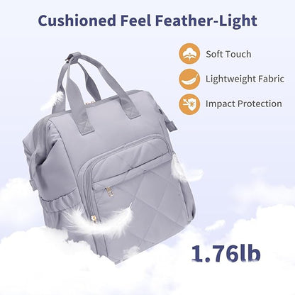 CEI-CEI Diaper Bag Backpack for Mom and Dad, Puffer Baby Bag Backpack with Insulated Pocket, Water-Resistant, Unisex Travel Backpack with Changing Pad & Stroller Straps
