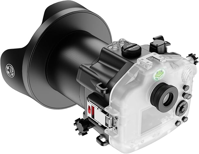 Seafrogs Underwater Housing for Canon EOS R50, 40M Waterproof Case with WA005A Long Dome Port Kit, Waterproof Scuba Diving Case for Canon R50+24-70mm f/2.8, EF 24-105mm f/4