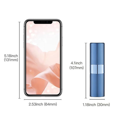 Perfume Travel Refillable Atomizer Bottle: Cologne Spray Mini for Refill - Empty Fragrance Sprayer for Men - Large Size 20ML Blue