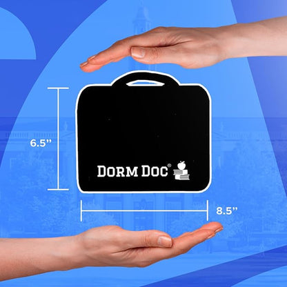 College First Aid Kit – Compact Emergency Medical Kit for Dorm Rooms, School, Sports – with Bandages, OTC Medicines for Relief, Gauze, Quick Care Set – Portable Health Kit - 175 PCS, Blue