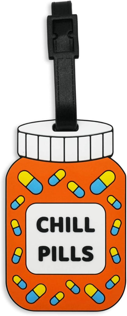 Funny Luggage Tag – Hilarious Travel ID Tag with Sarcastic Saying – Durable & Easy to Spot Suitcase Tag for Men, Women, Frequent Flyers, or Gag Gift for Travelers - Chill Pill