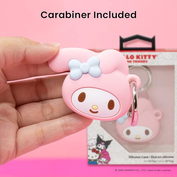 iFace Sanrio Friends Special Edition Silicone Protective Cover [ Compatible with Apple AirTag ][Cute Character Case] [Carabiner Keychain Clip Included] - My Melody