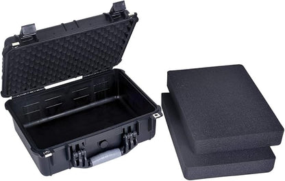 MEIJIA Portable All Weather Waterproof Camera Case With Foam,Fit Use of Drones,Camera,Equipments,Pistols,15.98x12.99x6.85inches