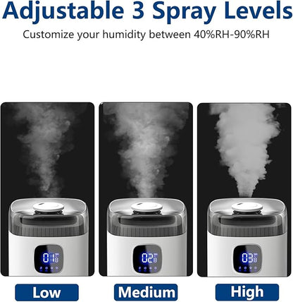 Large Humidifier for Bedroom, 9L/2.5Gal Ultrasonic Cool Mist, Easy Clean with 350ML/H Large Mist Speed, Remote control, Quiet Tower, Suitable for Kids Room Plant Yoga