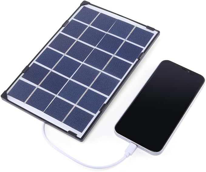 Solar Panel Charger 6W 5V Portable USB Solar Power Bank Waterproof for Mobile Devices Outdoor Lighting Water Pumps RV Boat Car Polysilicon 210x135x5mm