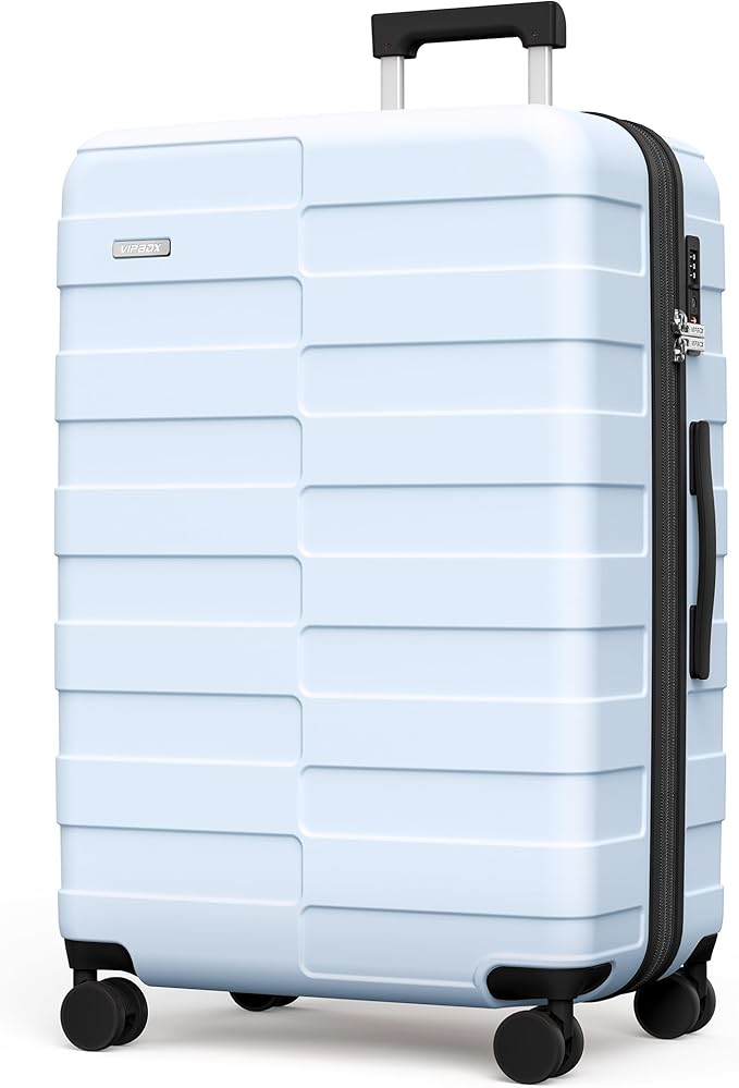Luggage 28 Inch (3-Years VIP Service) Hardside Expandable Large Capacity Travel Suitcase Ultra Durable Polycarbonate Lightweight with TSA Lock Spinner Wheels, Sky Blue