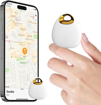 GPS Tracker for Dogs & Cats – Waterproof, Lightweight, Mini Real-Time Pet Locator with 1-Year Battery, No Subscription or SIM Required, Track History, iOS & Android Compatible