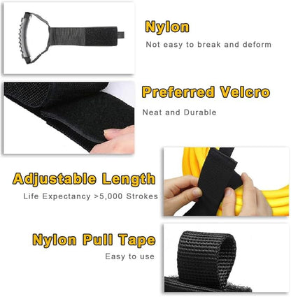 130lbs Cord Holder Storage Straps - 4 Pcs - Storage Wrap Holder Extension Hook and Loop Cord Hose Organizer Strap with Carrying Handle