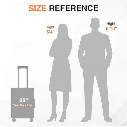 Carry On Luggage 22x14x9 Airline Approved Aluminum Frame, 20 Inch Hard Shell Carry On Luggage, Suitcase Carry-on Zipperless Luggage, TSA Approved (White)