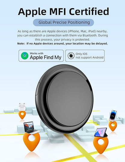 Air Tracker Tags 4 Pack, Bluetooth Tracker Smart Tag, Key Finder Locator with Sound Works with Apple Find My (iOS Only), Item Finders for Luggage Wallet Bags Suitcases, Waterproof Tracking Tags Device