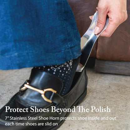 FootFitter Ultimate Shoe Care Kit, Premium Shine Brush & Suede Tools for Cleaning, Polishing, Conditioning, and Restoring Leather, Nubuck & Suede Footwear (Made in Germany)