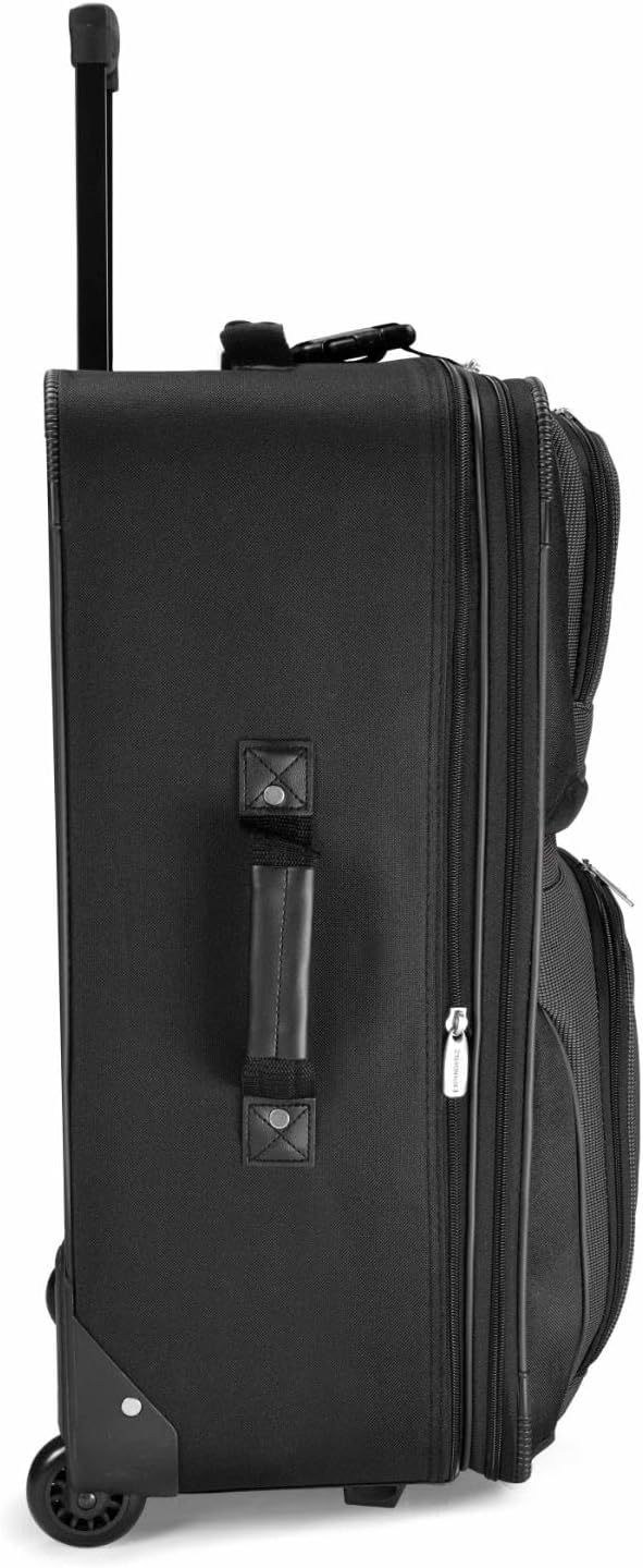 Travel Select Amsterdam Softside Expandable Luggage with Rolling Wheels, Gray, 25-Inch Medium