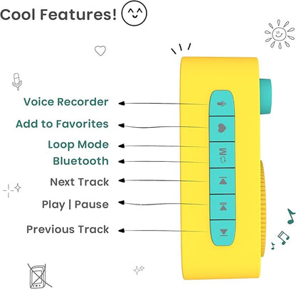 WonderBuddy Kids Story Box Audio Player, 500+ Preloaded Stories & Rhymes, Story Writing DIY Art Kit, Voice Recorder, Content Upgrade, Bluetooth, Birthday Gift for Boys Girls 3+ Years- Dino