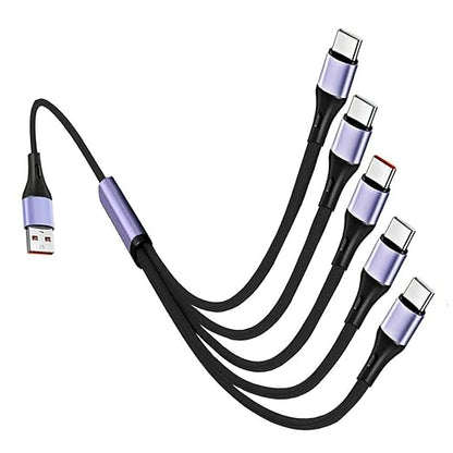 Nylon Braided 66W USB Charging Cord Nylon Metal Charges Supports Fast On Type C Connector for Multiple Devices Phone Cable