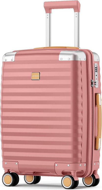 Joyway Carry On Luggage, 20 IN Suitcase Hardside Checked with TSA Lock (Rose Gold, 20'')