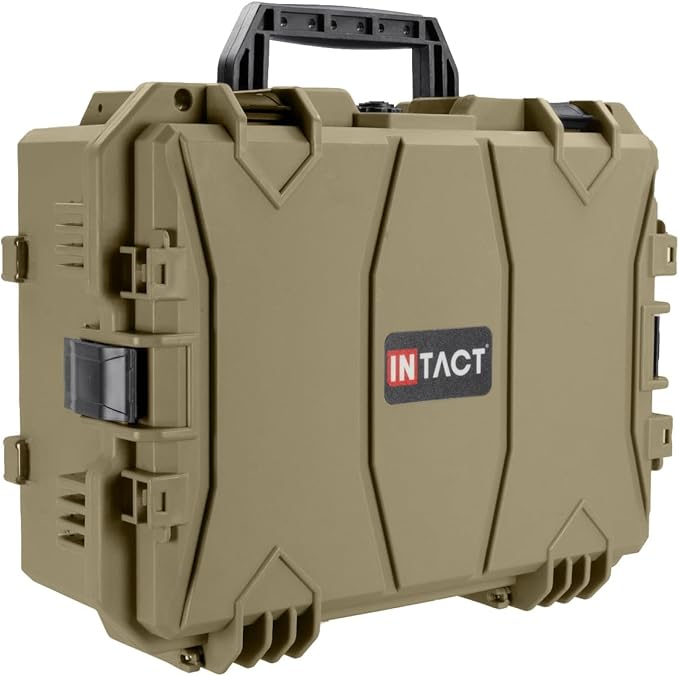 Eylar 18" Intact Series Hard Camera Case, Lightweight and Durable Stacker Design with Foam (Dark Earth)