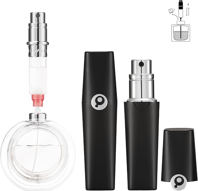 Perfume Pod ATOM Refillable Perfume Atomizer (ATOM01, BLACK)