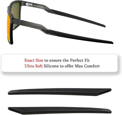 Replacement Earsocks Temple Sleeve for Oakley Futurity Sun OO9482 Sunglasses Frame, Black Rubber Ear Sleeves