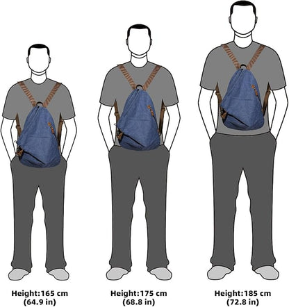 KL928 Canvas Vintage Backpack – Large Casual Daypack Outdoor Travel Rucksack Hiking Backpacks for Men Women