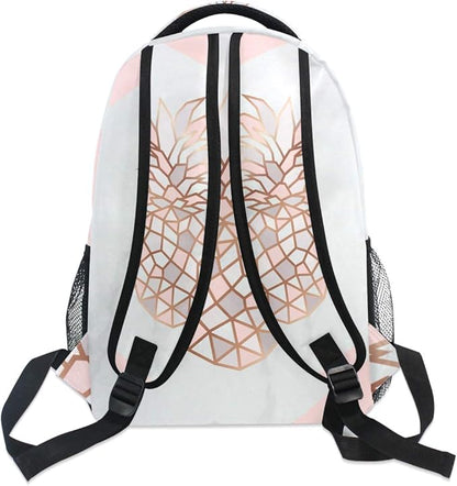 ALAZA Pineapple Marble Large Backpack Laptop School Bag with Multiple Pockets