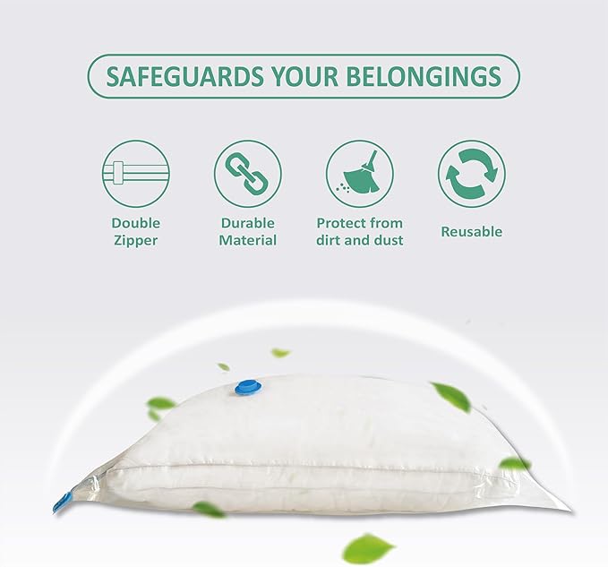 Vacuum Storage Bags with Electric Pump, 10 Large Space Saver Vacuum Seal Bags with Pump, Vacuum Sealer Compression for Clothes, Comforters, Blankets, Bedding