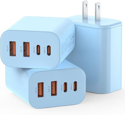 USB C Charger Block,40W USB C Charger Cube,Type C Charging Block,USB Wall Chargers Dual Port PD+QC Charging Cube for iPhone 16 15 14 13 12 11 Pro Max XS,iPad, Samsung Phone,Tablet(Blue)