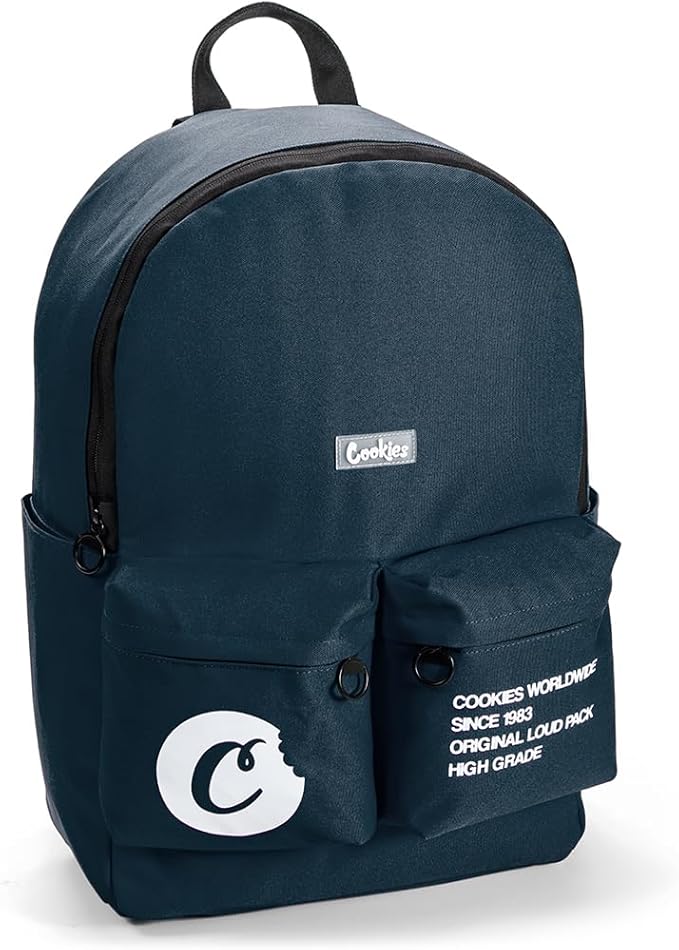 COOKIES Orion Canvas Backpack 22.8L – Large Travel Backpack for Men & Women, Carry-On, Work, Stylish & Spacious Bag - Navy