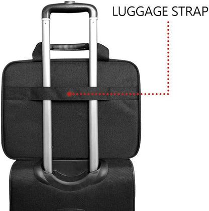 KROSER Laptop Bag 15.6 Inch Briefcase Messenger Bag Water Repellent Computer Case Shoulder Bag Durable Tablet Sleeve with RFID Pockets for Business/College/Women/Men - Black/Red