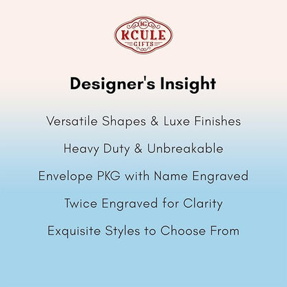 Personalized Luggage Tags for Suitcases - Stainless Steel Custom Luggage Tags for Backpacks & Bags, Sturdy, Waterproof & Heavy Duty (Silver/Round)