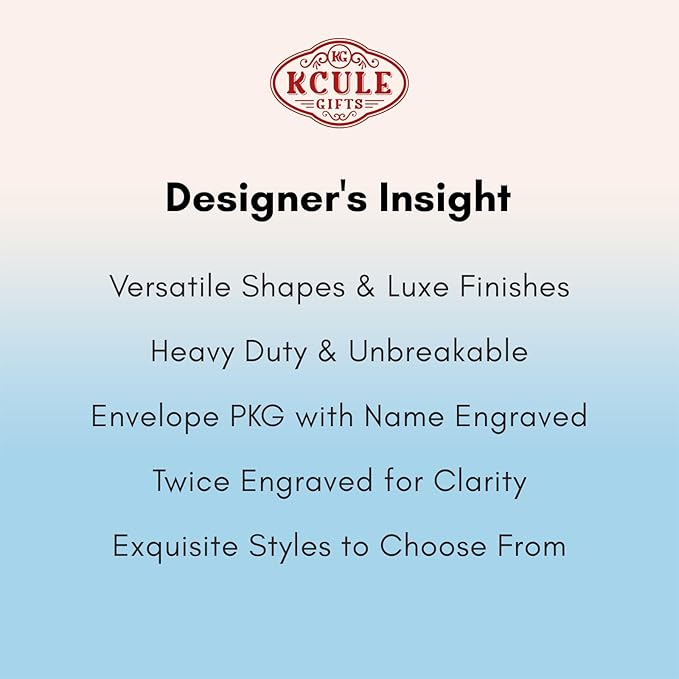 Personalized Luggage Tags for Suitcases - Stainless Steel Custom Luggage Tags for Backpacks & Bags, Sturdy, Waterproof & Heavy Duty (Silver/Square)