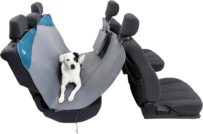 Kurgo Rover Dog Hammock Car Seat Cover for Pets, Pet Seat Cover, Car Hammocks for Dogs, Water-Resistant, 55" Wide for Cars and SUVs, Gray