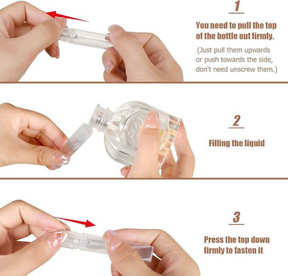 Fandamei 60PCS 5ml Mini Spray Bottle, Mini Clear Plastic Spray Bottle Empty, Fine Mist Refillable Mini Perfume Bottle, Perfume Atomizer, Small Empty Sample Containers, Plastic Portable Travel Bottle