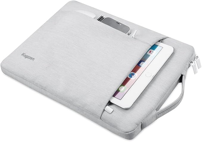 15-16 Inch Laptop Sleeve Waterproof Lightweight Case Bag Compatible with MacBook Pro 16/15/ Surface Laptop 15/ Surface Book 15, Chromebook Dell HP Lenovo Asus Acer Samsung - Light Gray