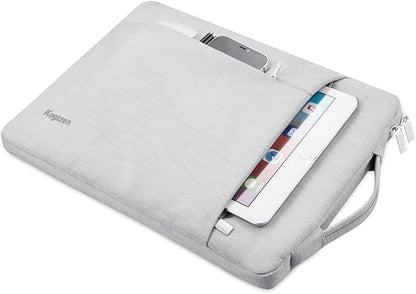 15-16 Inch Laptop Sleeve Waterproof Lightweight Case Bag Compatible with MacBook Pro 16/15/ Surface Laptop 15/ Surface Book 15, Chromebook Dell HP Lenovo Asus Acer Samsung - Light Gray