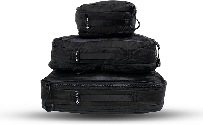 WANDRD Packing Cubes - Bundle of Small, Medium and Large Packing Cubes for Travel - Suitcase and Luggage Organization and Travel Essentials (Black)