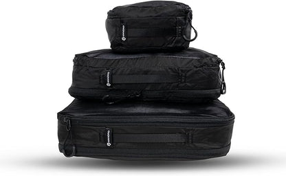 WANDRD Packing Cubes - Bundle of Small, Medium and Large Packing Cubes for Travel - Suitcase and Luggage Organization and Travel Essentials (Black)