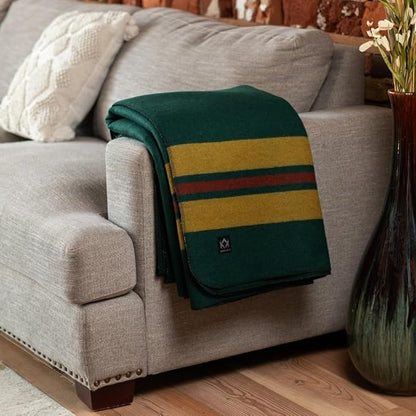 Arcturus Rainier Wool Blanket - Warm, Heavy, Washable, Large Bed Blanket | Great for Home & Camping (Fort Vancouver, King)