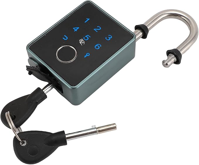 Fingerprint Padlock, Smart Padlock with Keyless Biometric, APP Control & Key Backup, Outdoor Heavy Duty Locker Lock for Gym Locker, Door, Luggage, Suitcase, Backpack