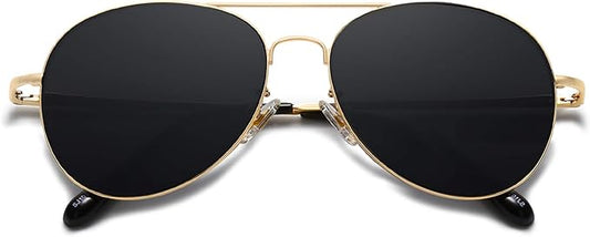 SOJOS Classic Aviator Sunglasses for Women Men Metal Frame Spring Hinges SJ1030