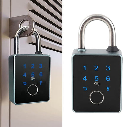 Fingerprint Padlock, Smart Padlock with Keyless Biometric, APP Control & Key Backup, Outdoor Heavy Duty Locker Lock for Gym Locker, Door, Luggage, Suitcase, Backpack