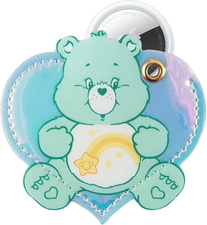 Sonix x Care Bears Keychain Case Compatible with Apple AirTag | Protective AirTag Cover Keychain Charm | Green Wish Bear