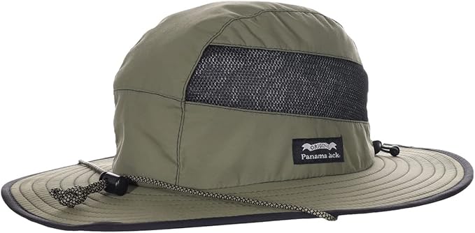 Panama Jack Men's Sun Hat - Nylon Boonie Bucket, Packable, 3 1/4" Big Brim, UPF 50+ UVA/UVB Sun Protection