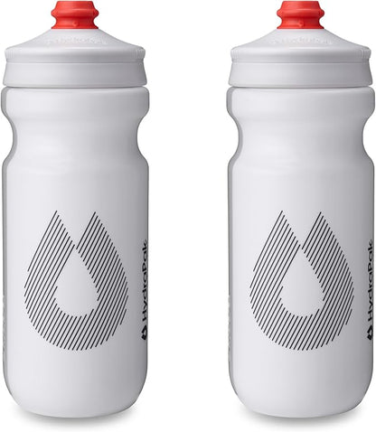 HydraPak Breakaway Surge Lightweight Bike Water Bottle 2-Pack (20oz, 25oz, 30oz) - High Flow, Cycling & Sports Squeeze Bottle
