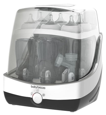 Baby Brezza Superfast 10 Minute Baby Bottle Sterilizer + Dryer - 75% Faster – Universal Electric Steam Sterilization for All Bottles, Pacifiers + Breast Pump Parts