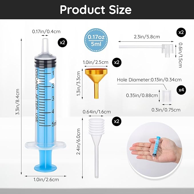 Segbeauty 8pcs 5ml Perfume Funnel Decanter kit, Professional Perfume Refill Tool Kit, Plastic Blue 0.17oz Cologne Making Supplies Transfer Pump Extractor Dropper Dispenser for Travel Cologne Atomizer