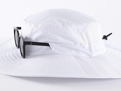 Home Prefer UPF 50+ Sun Hats for Men Women Wide Brim Fishing Hat with Neck Flap Summer Safari UV Protection Bucket Hat