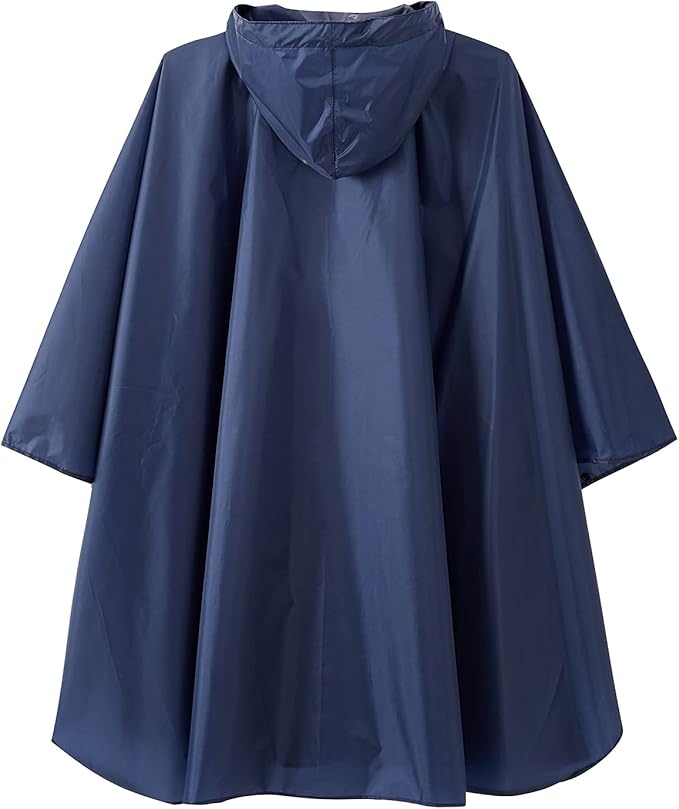 Fashion Hooded Rain Poncho Waterproof Raincoat Jacket with pocket for Women/Men/Adult