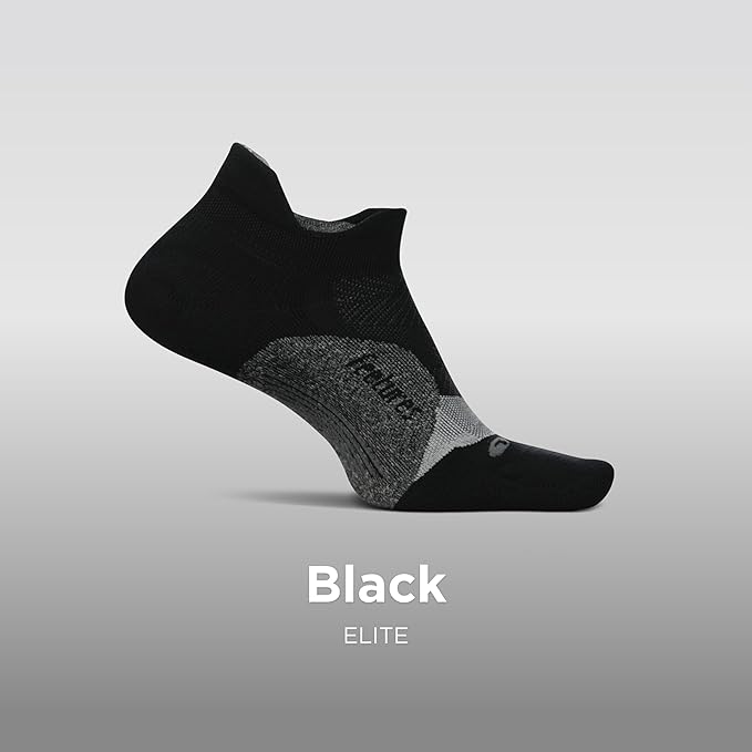Feetures Elite Light Cushion No Show Tab Athletic Ankle Socks - Sport Sock with Targeted Compression